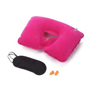 U-shaped pillow flocked inflatable neck